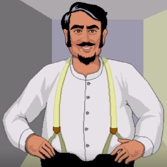 サーカス団団長のデュイ・ゼフール(1人だけ良いホテル住まい)