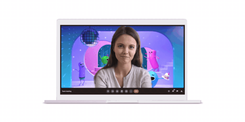 背景を動画に置き換える機能