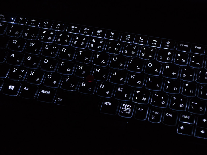 キーボードバックライトはOFF+2段階