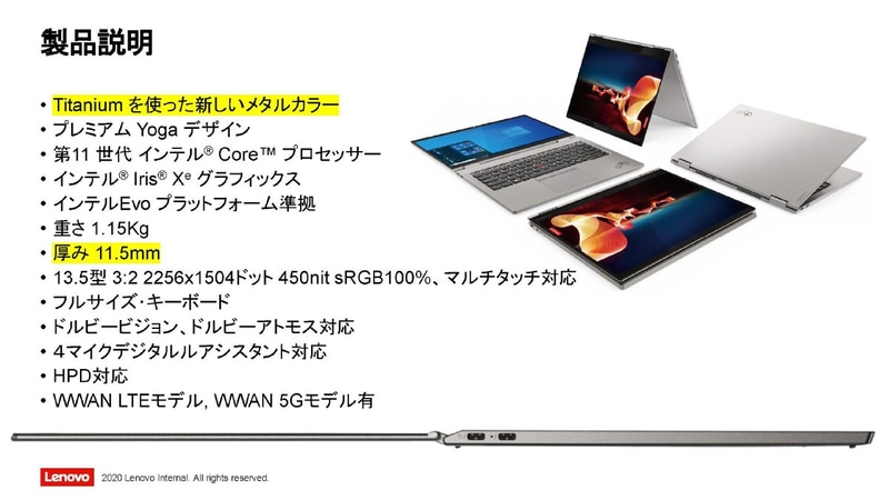 ThinkPad X1 Titaniumの製品概要(出典：レノボ・ジャパン合同会社)
