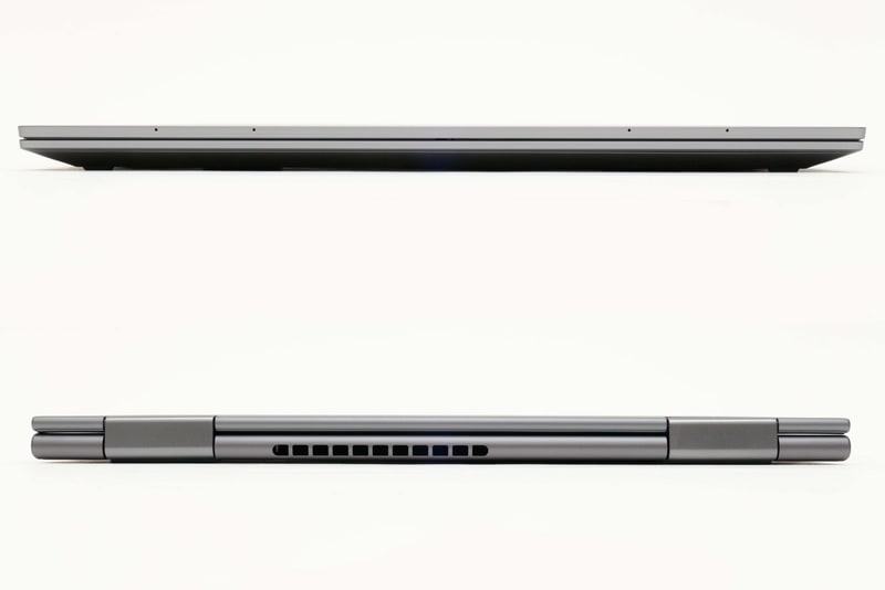 ディスプレイ上部に「Dolby Voice」対応の360度集音マイクを4個搭載。本体背面には排気口を配置している