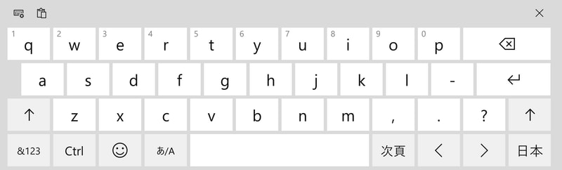 タブレットデバイスでは標準でオンになる「タッチ キーボード」。使い勝手が異なるので、注意されたい