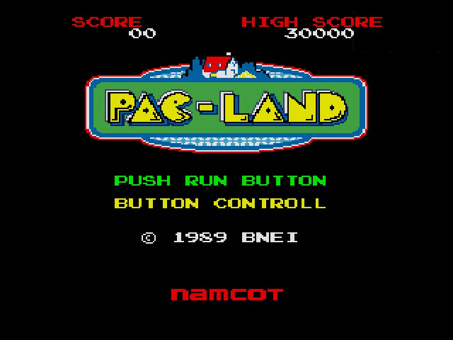 パックランドタイトル画面