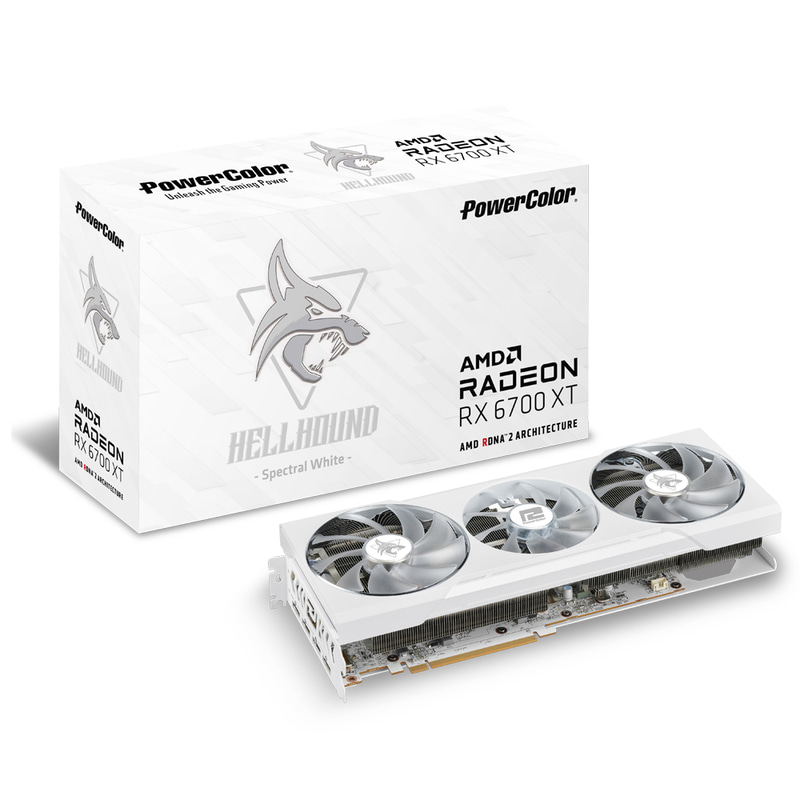 Hellhound Spectral White AMD Radeon? RX 6700 XT 12GB GDDR6