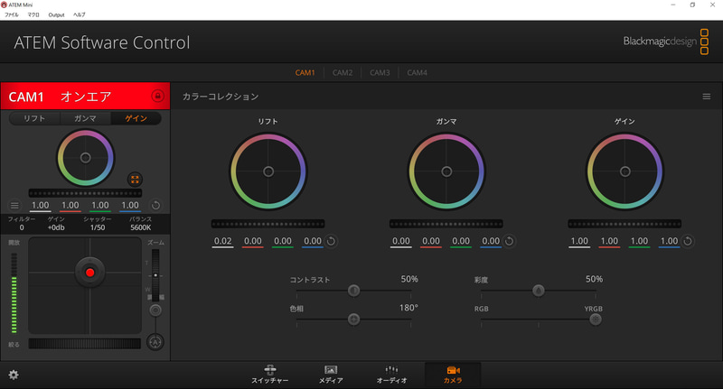 これを利用することで、HDMI経由でソフトウェアからカメラのコントラストや色温度などの調整や、ズームやフォーカスの調整までもができる