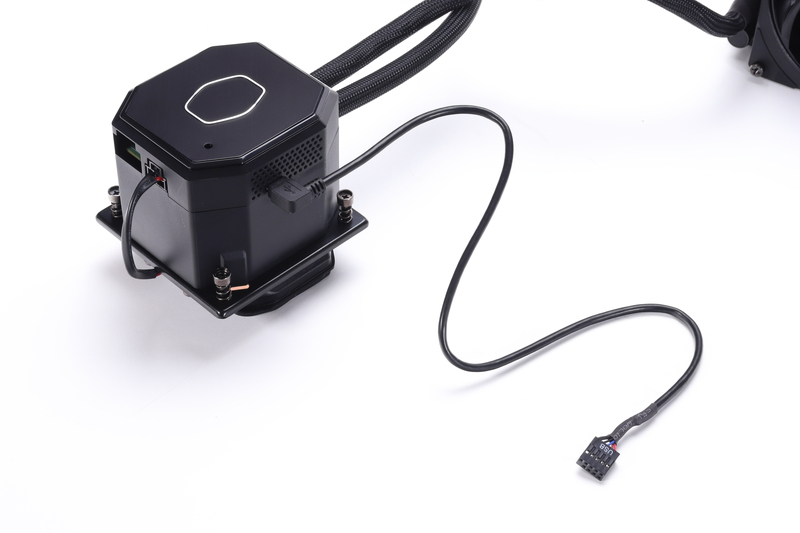 ウォーターブロックに搭載されたMicro USB端子と、マザーボード上のUSB 2.0ヘッダーを付属ケーブルで接続する必要がある