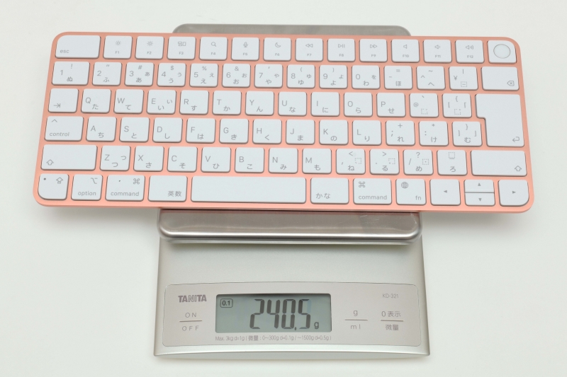 Magic Keyboardの重量は実測240.5g