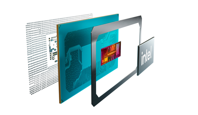 第11世代Core H45はCPUだけがパッケージに封入されており、PCHは別パッケージとして提供される(出典:Intel)