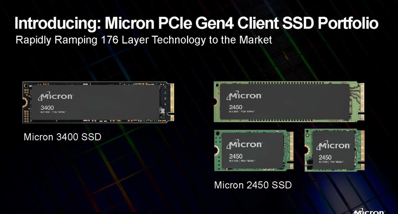 Micronが発表した176層TLC NANDでPCI Express Gen 4に対応したSSDモジュール(出典:Computex Press Briefing、Micron Technology)