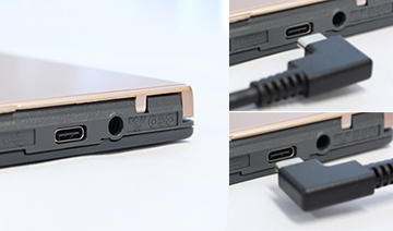 USB Type-CとL字コネクタで設置スペースを最小化