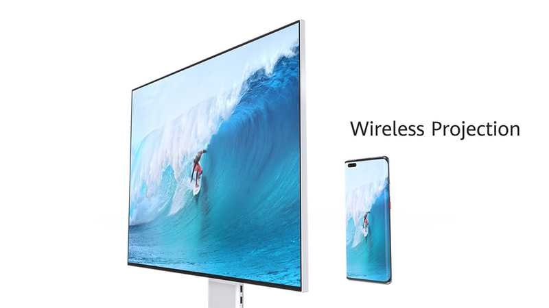 スマホから無線でアプリ画面などを表示可能