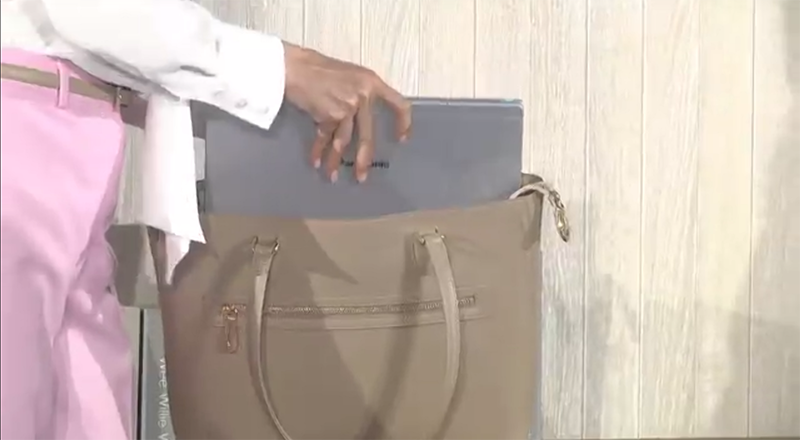 バッグにもらくらく出し入れ