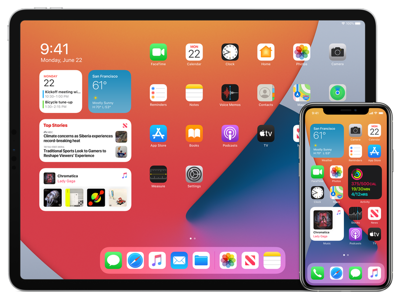 iOS 14のホーム画面やiPadOS 14の「今日の表示」では、ウィジェットや、その機能をまとめた「スマートスタック」が重要な役割を果たしています。macOSのウィジェットと仕組みは共通です