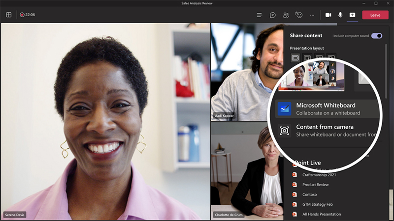 Microsoft Teamsとの連携機能も用意