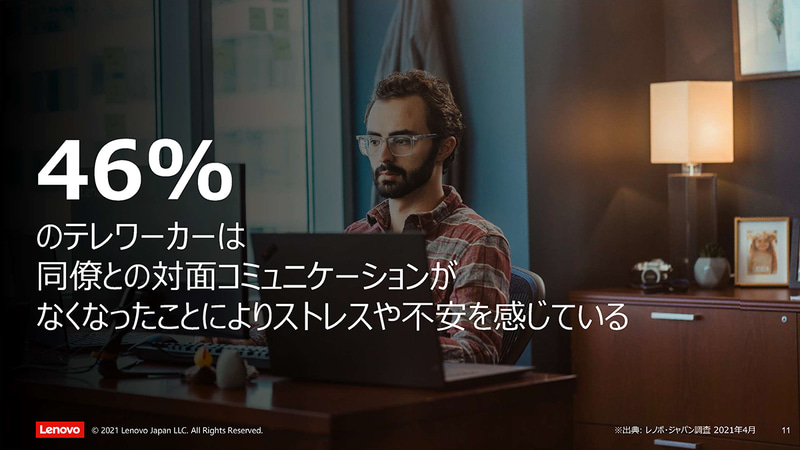 対面コミュニケーションがなくなったことがストレスだと感じる人も