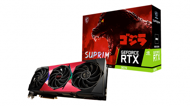 GeForce RTX 3070 SUPRIM SE 8G LHR×GODZILLA