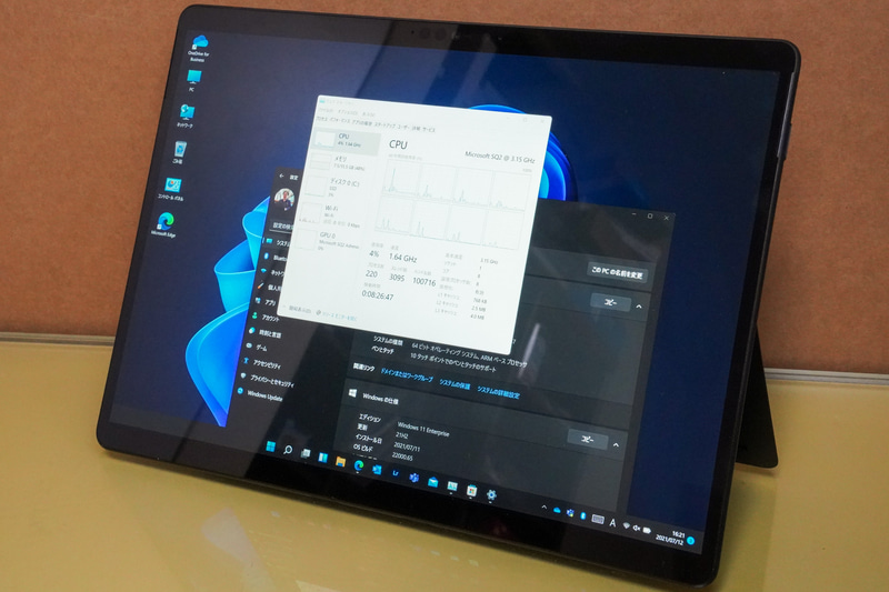 Windows 11 Preview版を導入したSurface Pro X(Microsoft SQ2/16GB/256GB、1WT-00024)