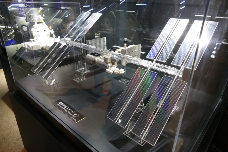 国際宇宙ステーション(ISS)の模型