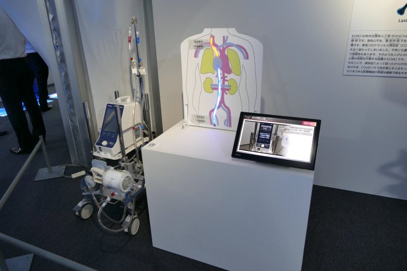 重症の新型コロナ感染症患者に用いられる体外式膜型人工肺(ECMO)