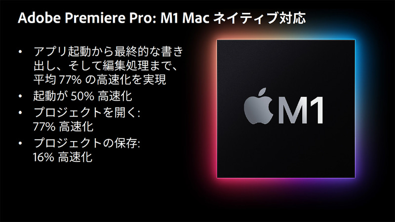 M1 Macにもネイティブ対応し、大幅に高速化
