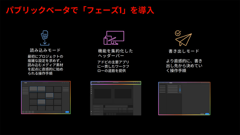 UI/UX刷新は段階を踏んで導入。まずはフェーズ1として、読み込みモードなどから変更