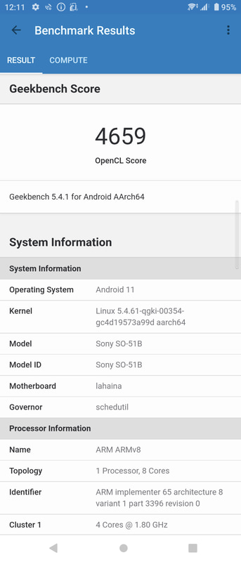 Geekbench 5.4.1(2/2)。OpenCL 4,659