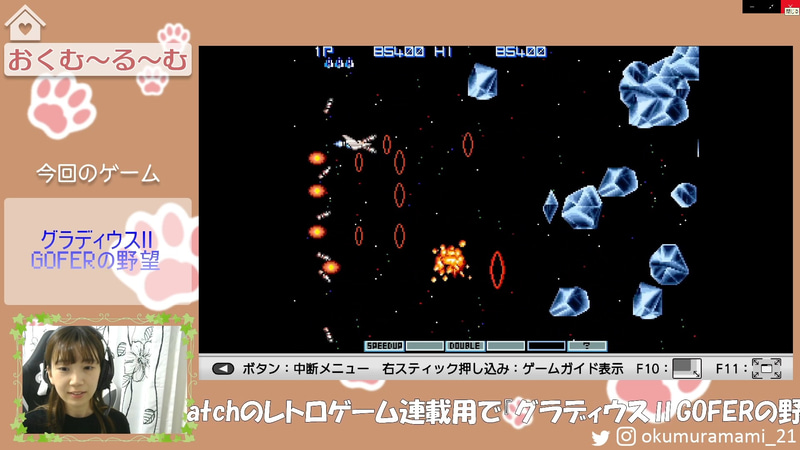 大きめの氷は撃つと砕けて小さな氷に分裂