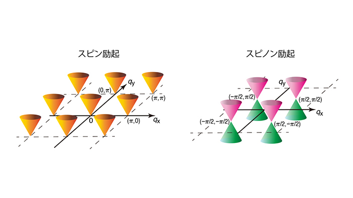 2次元正方格子上のJ1-J2ハイゼンベルグ模型の量子スピン液体相における励起構造