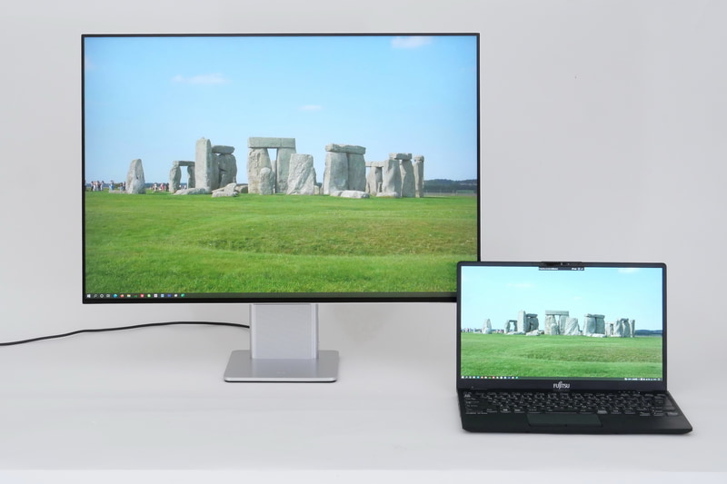 LIFEBOOK WU2/E3からはWindwos 10のワイヤレスディスプレイ機能で問題なく接続でき、アスペクト比も崩れることなく表示できた