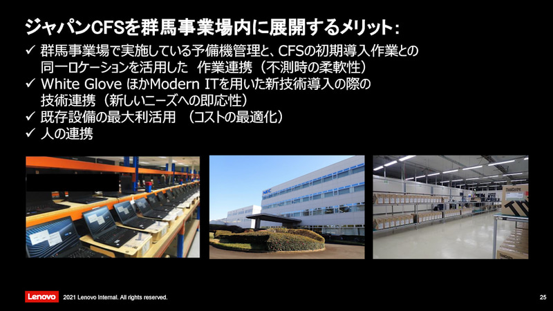レノボジャパンCFSを群馬事業場に設置する4つのメリット