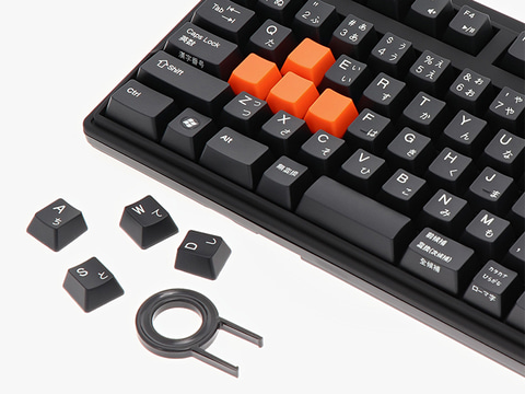 オウルテック、Cherry MX青軸/茶軸/静音赤軸から選べるフルサイズ有線