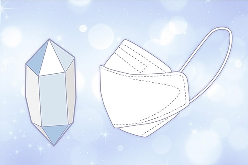 水晶とシャープクリスタルマスク
