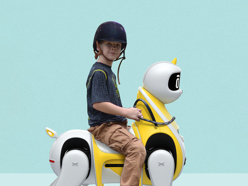 子供が乗れるロボット馬