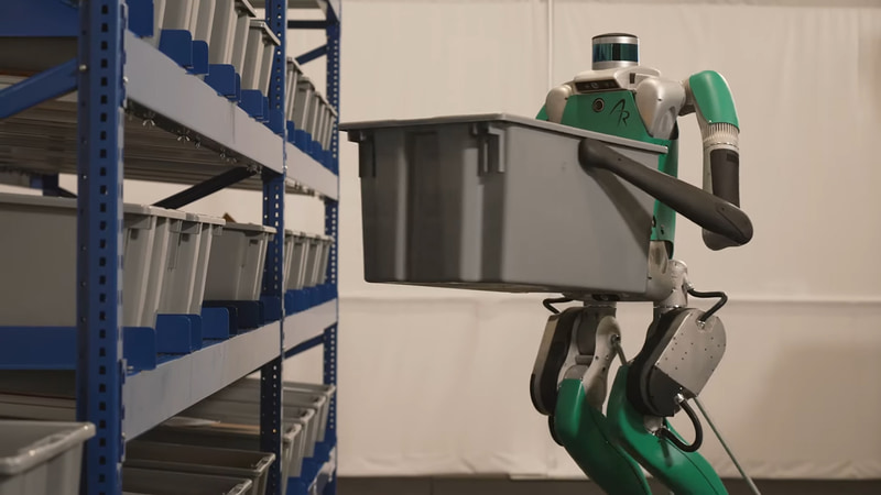 Digitが倉庫で働くようす(出典:同社のYouTube動画より編集部キャプチャ、以下同)