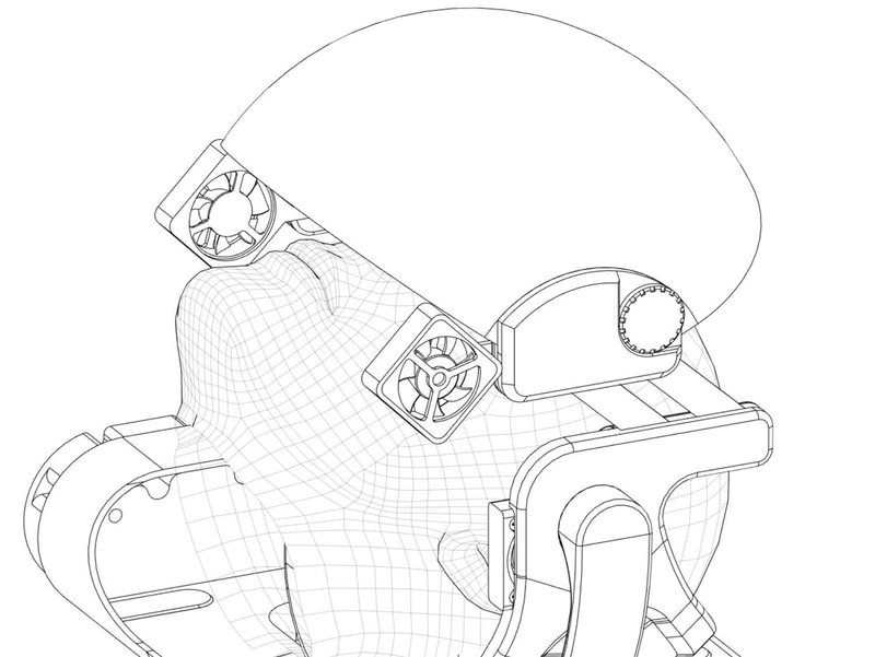 2基のファンによる風フィードバック