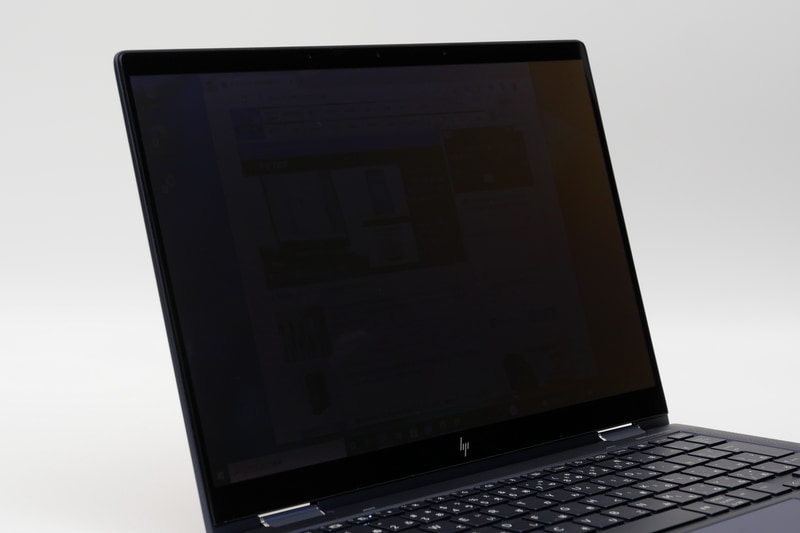 プライバシースクリーン機能のHP Sure View Reflectを有効にすると、視野角が制限され、横からの覗き込みを防げる