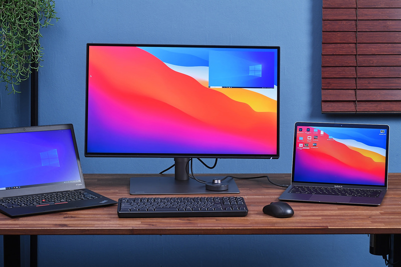 PBP(Picture By Picture)は2入力同時、もしくは4入力を同時に1画面に表示可能。各映像信号はPD2725U上でスケーリング表示されるので、PBPに入れた瞬間に解像度が変わるという煩わしさはない