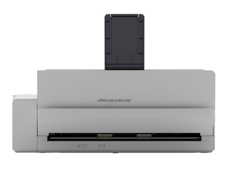 背面(上部給紙トレイ展開時)。下方にはWi-Fiのオン/オフスイッチとWPSボタンを装備