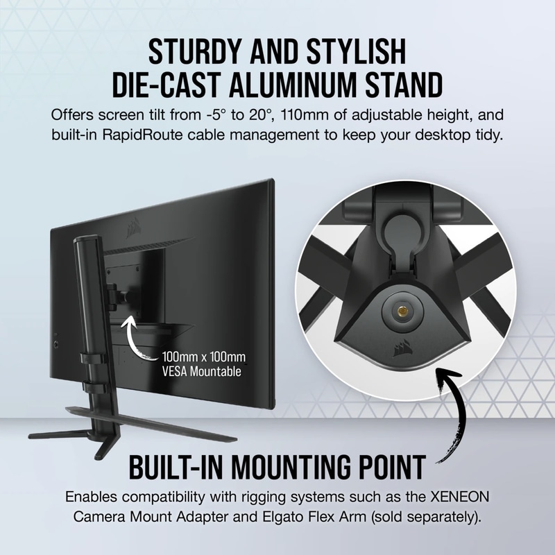本体上部にネジ穴が用意されており、周辺機器を装着可能