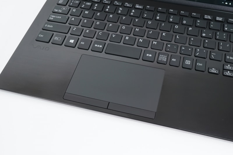 新SX14のタッチパッドは実測で約110×62mm