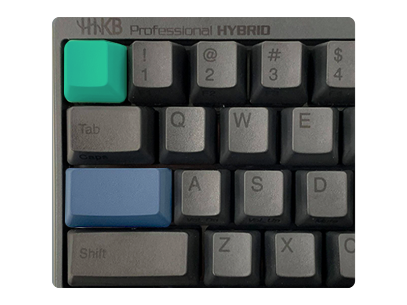 カラーキートップセット2を(墨)に装着