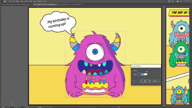 影などのライティング表現も簡単に