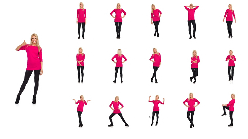 写真さえ用意すればポーズは自由自在