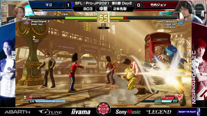 マゴキャミィと竹内ジョンコーディーの中堅戦はマゴキャミィのスパイラルアローからの投げがうまく決まる場面が多く見られた