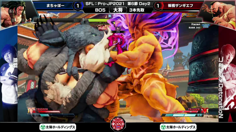 3回戦から板橋ザンギエフはザンギエフにキャラクター変更。ところがまちゃぼーネカリの動きはますます勢いを増していく