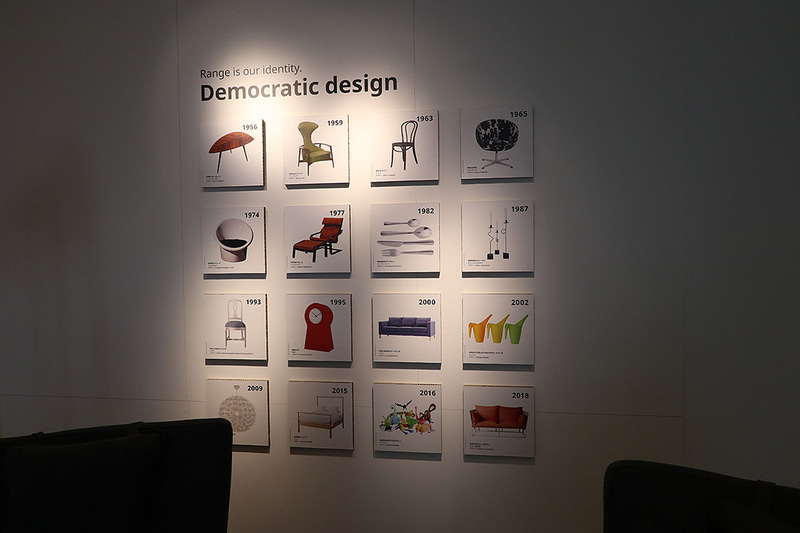 入り口では、歴代の代表的な製品が写真展示