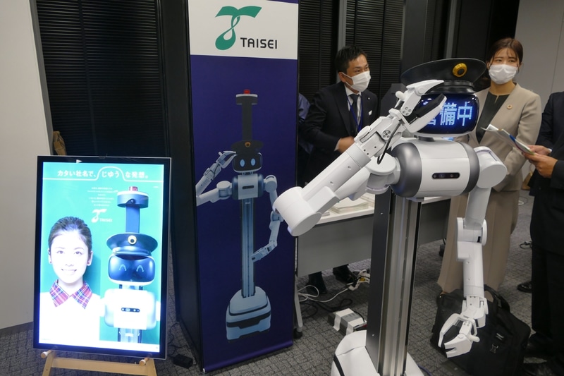 大成による警備ソリューションでの活用例。CMにも使われている