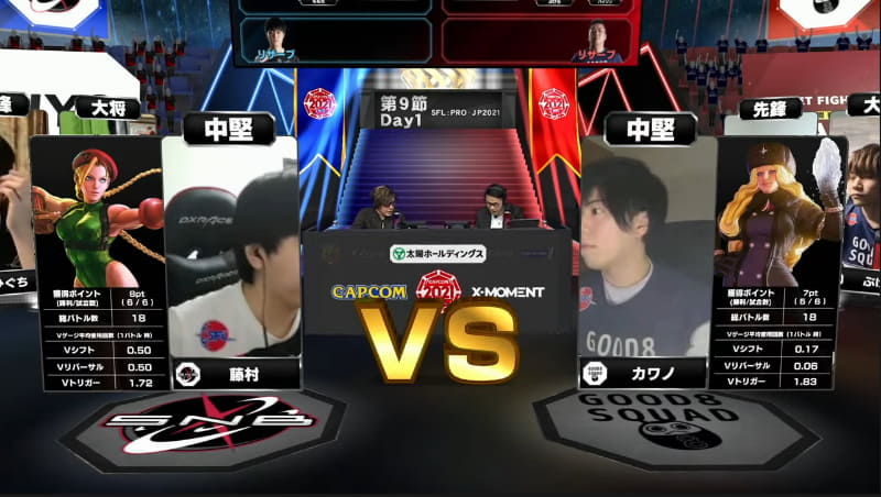 ここまで無敗の藤村キャミィと1敗ながらも現在かなり勢いに乗っているカワノコーリンの直接対決が中堅戦で実現した