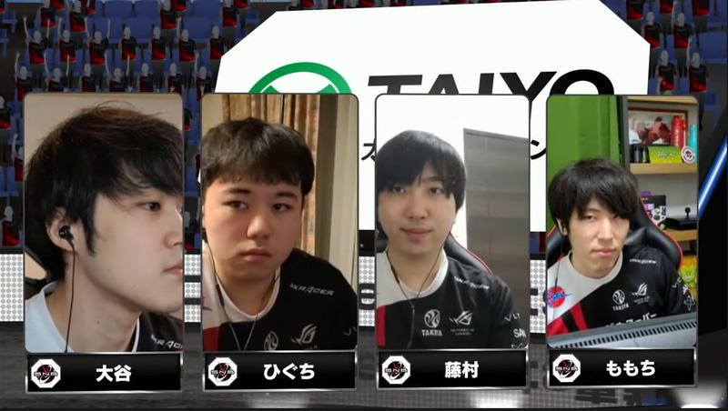 ホーム、忍ism Gamingのメンバーはももち、藤村、ひぐち、大谷