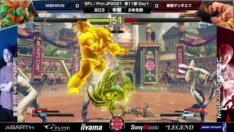 NISHIKINブランカと板橋ザンギエフの中堅戦はライトニングビースト発動からのローリングキャノンで板橋ザンギエフを翻弄したNISHIKINブランカが勝利した